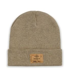 Reason Brand Ribbed Trucker Knit Beanie With Label Tan OS NWT BA-2726